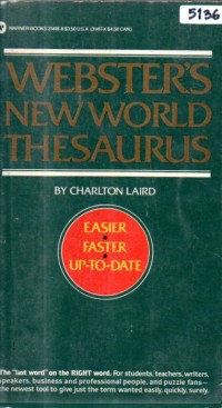 Image of Webster's new world thesaurus